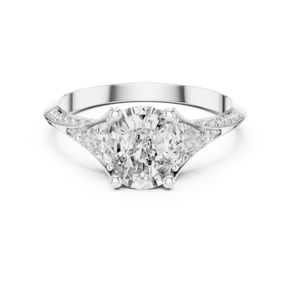 Mixed Shape Lab Grown Diamond Side Stone Ring