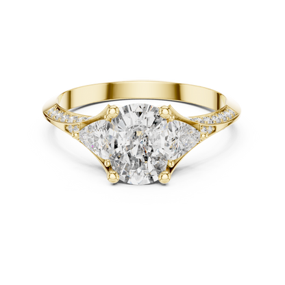 Mixed Shape Lab Grown Diamond Side Stone Ring