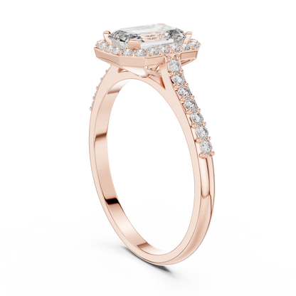 Mixed Shape Lab Grown Diamond Halo Ring