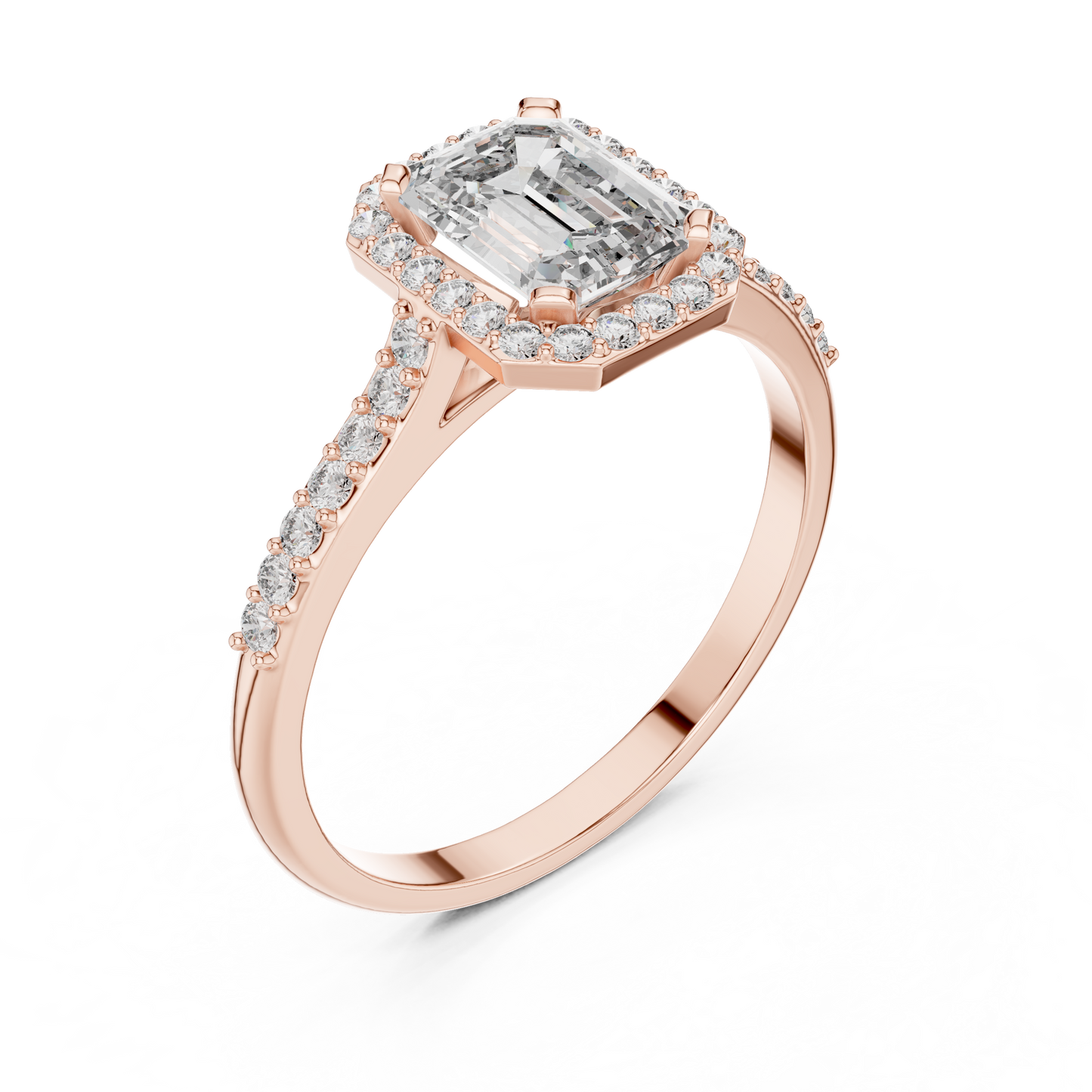 Mixed Shape Lab Grown Diamond Halo Ring
