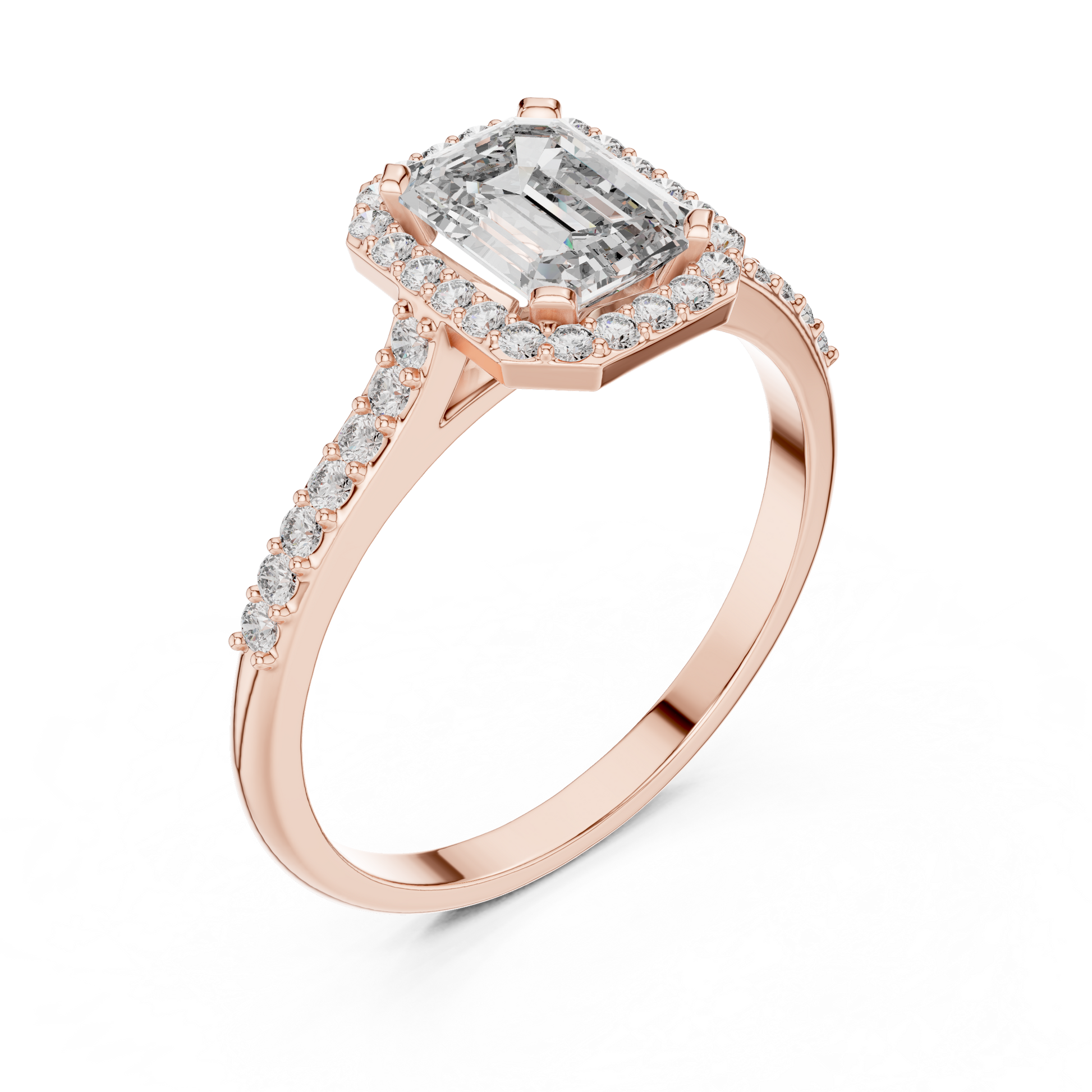 Mixed Shape Lab Grown Diamond Halo Ring