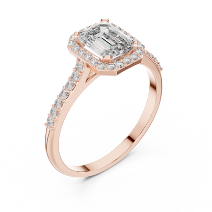 Mixed Shape Lab Grown Diamond Halo Ring