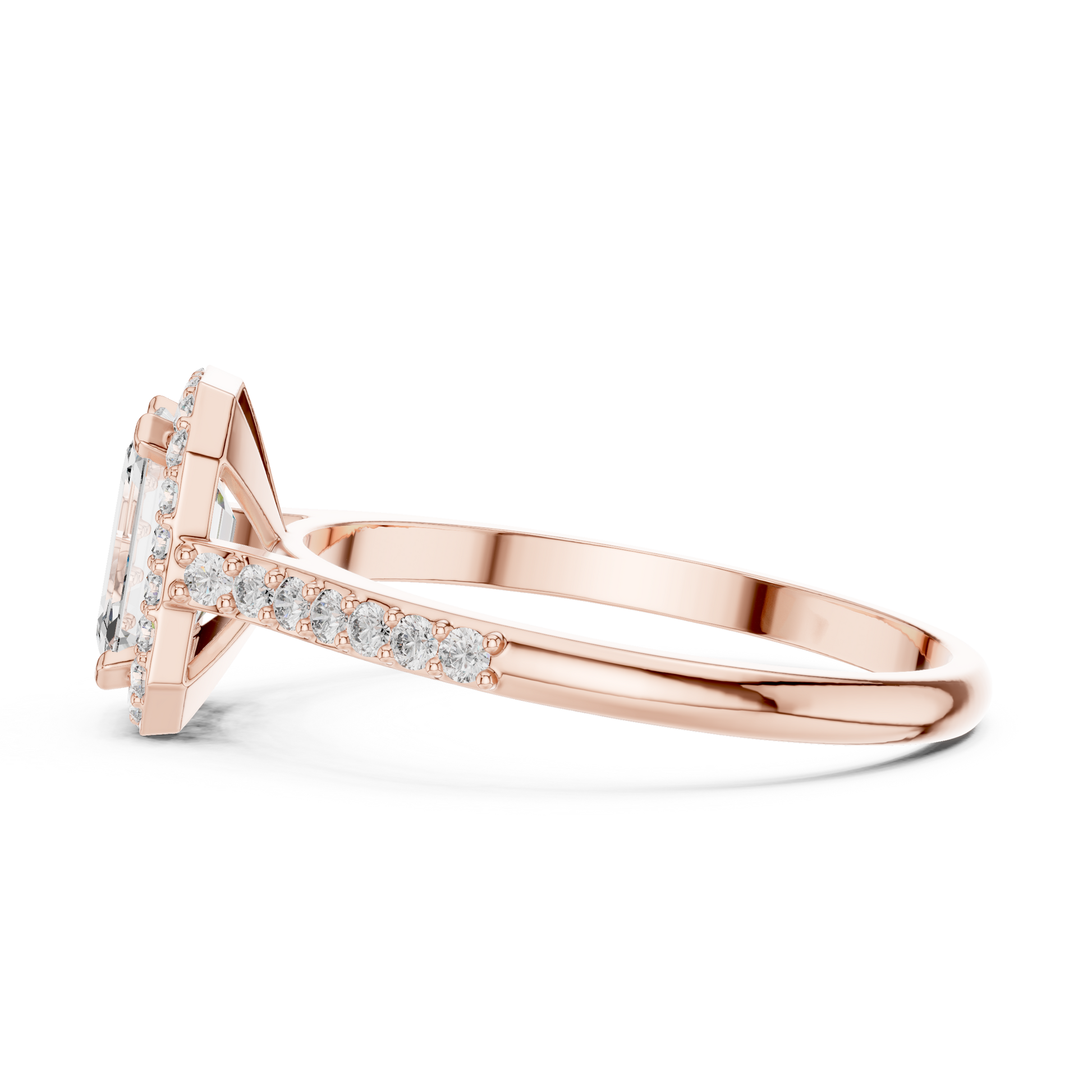 Mixed Shape Lab Grown Diamond Halo Ring