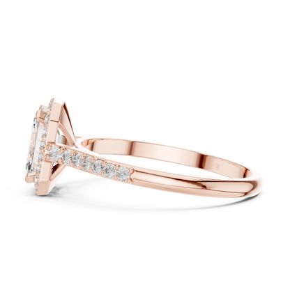 Mixed Shape Lab Grown Diamond Halo Ring