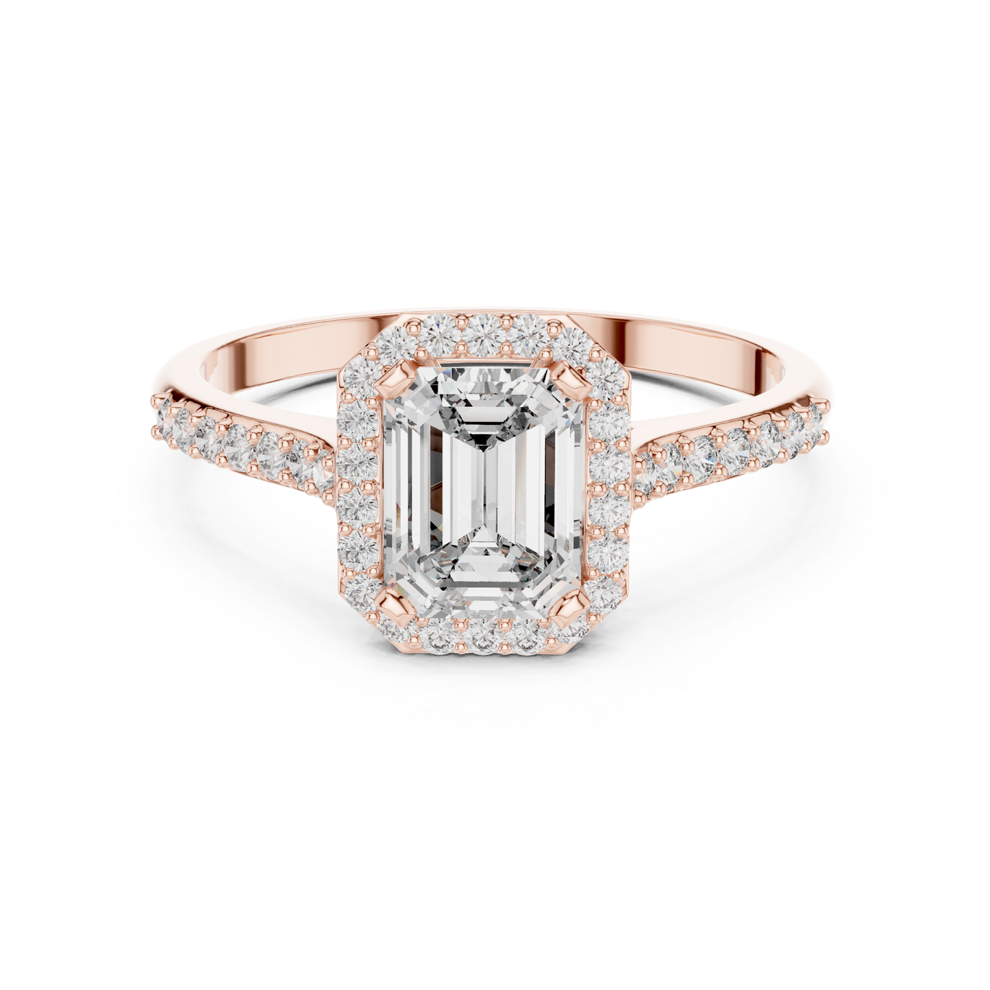 Mixed Shape Lab Grown Diamond Halo Ring