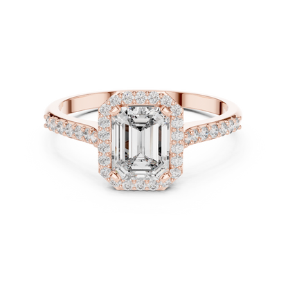 Mixed Shape Lab Grown Diamond Halo Ring