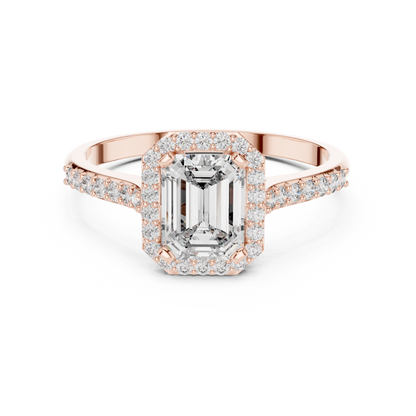 Mixed Shape Lab Grown Diamond Halo Ring