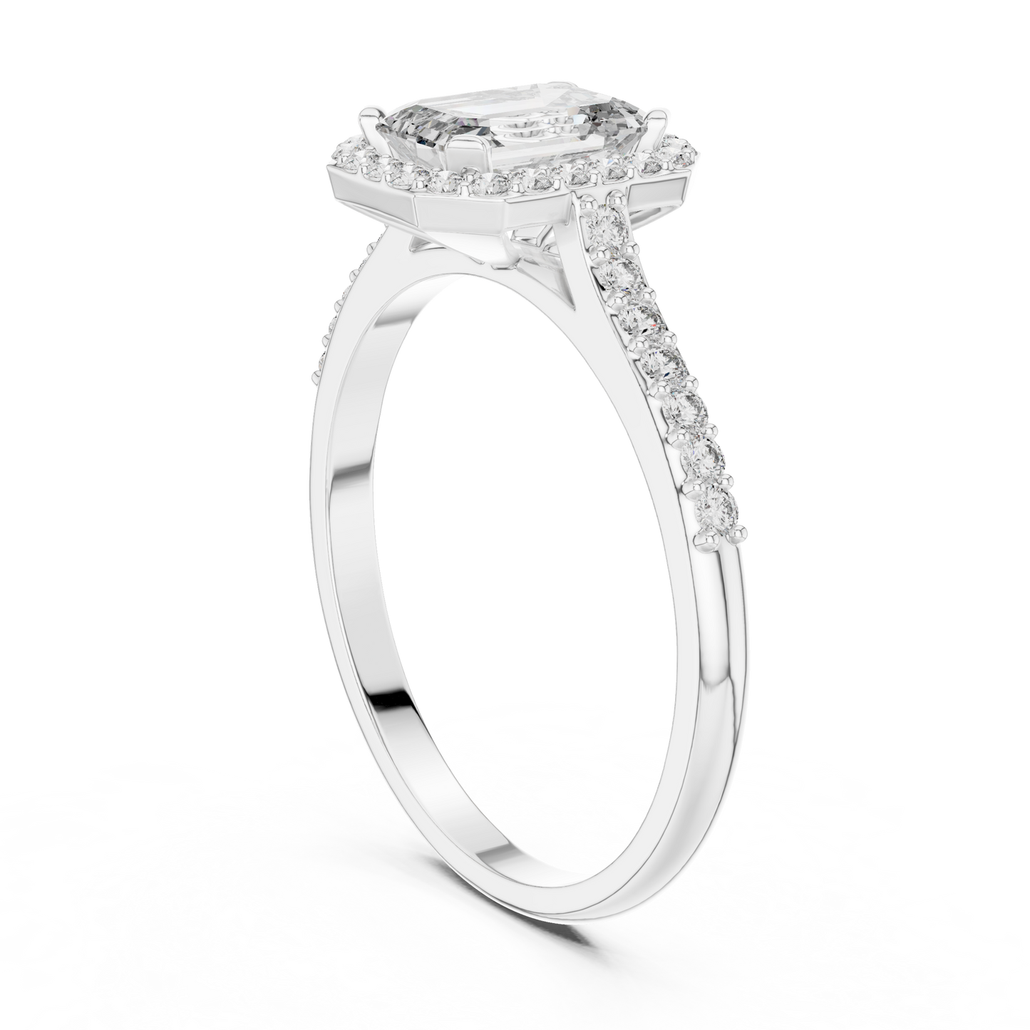 Mixed Shape Lab Grown Diamond Halo Ring
