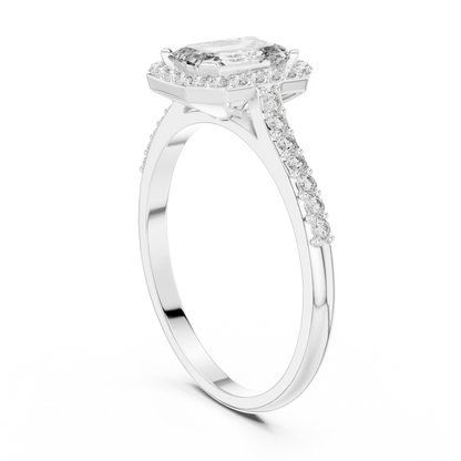 Mixed Shape Lab Grown Diamond Halo Ring