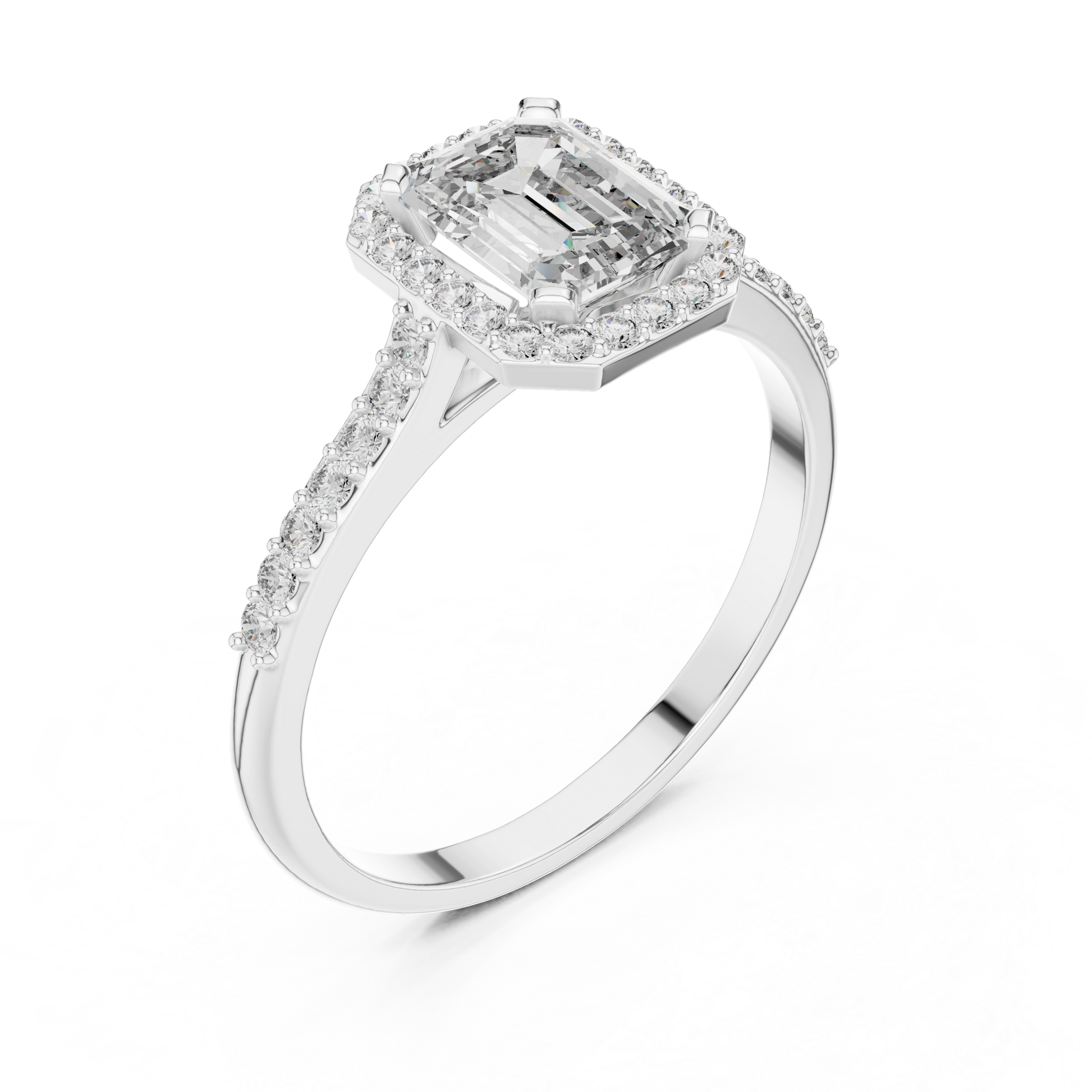 Mixed Shape Lab Grown Diamond Halo Ring