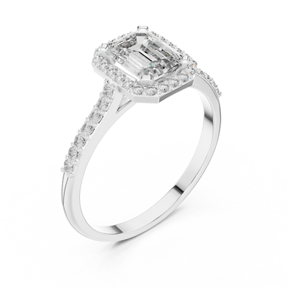 Mixed Shape Lab Grown Diamond Halo Ring