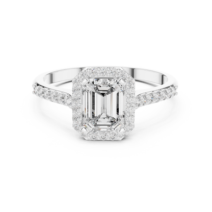 Mixed Shape Lab Grown Diamond Halo Ring