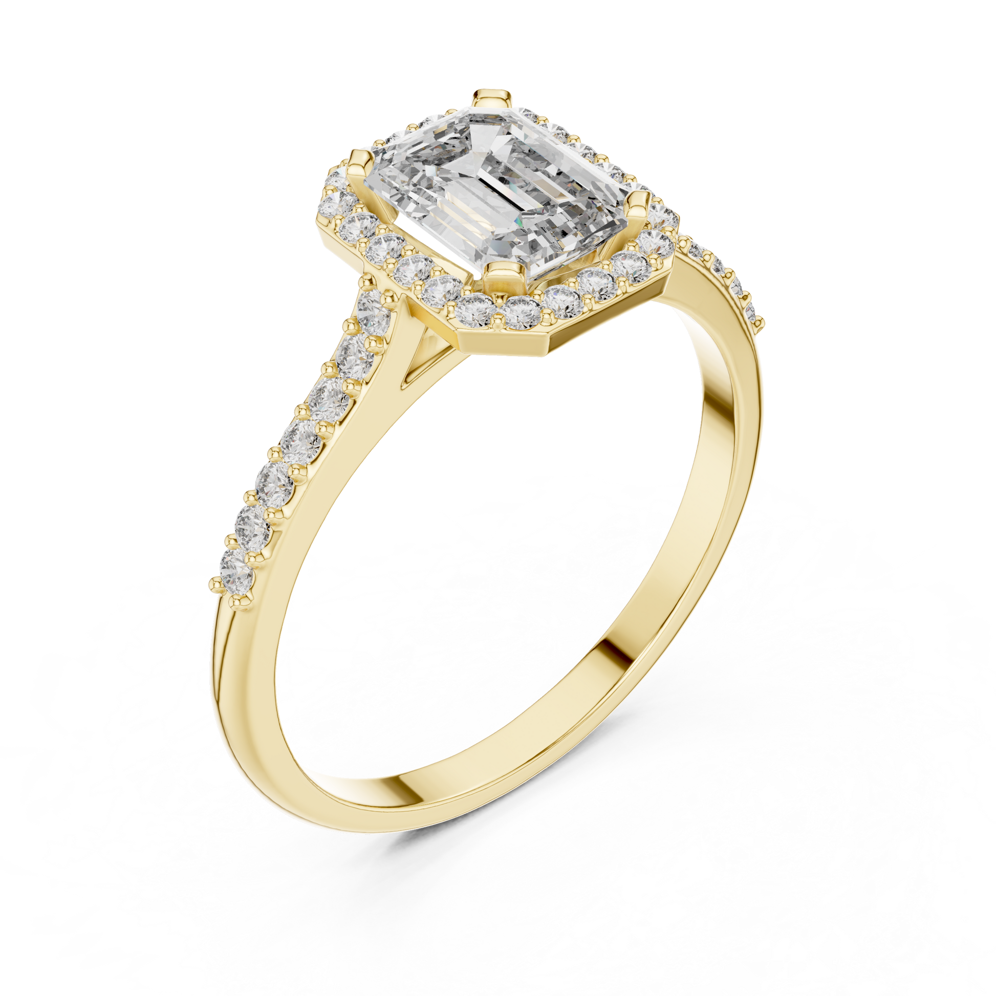 Mixed Shape Lab Grown Diamond Halo Ring