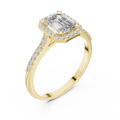 Mixed Shape Lab Grown Diamond Halo Ring