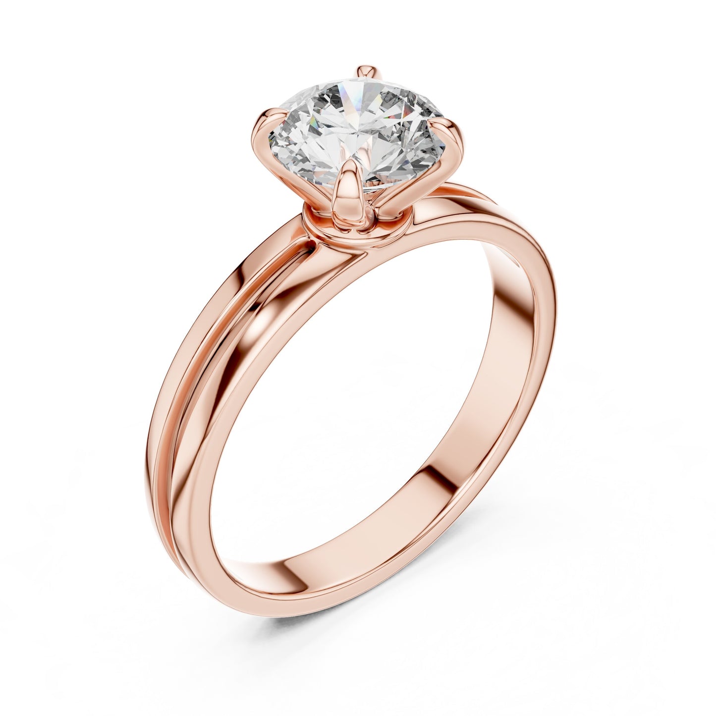 Round Solitaire Lab Grown Diamond Ring