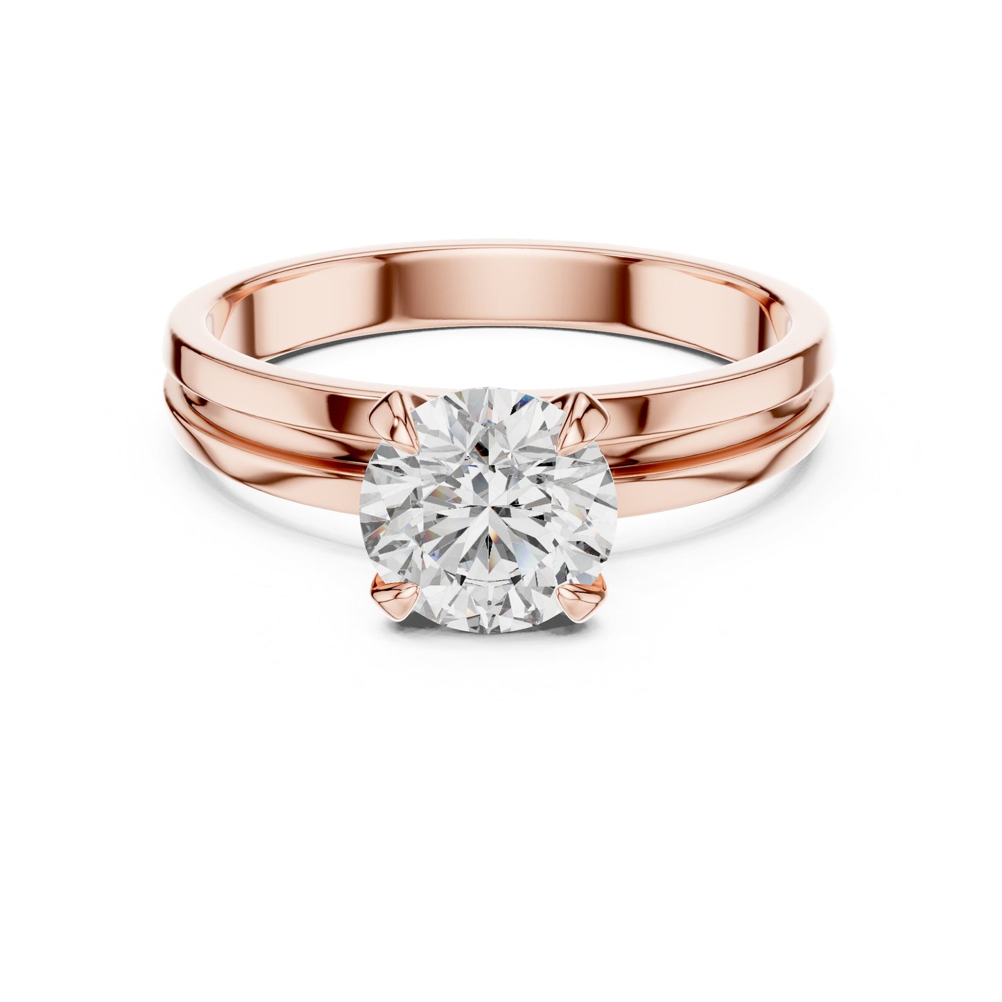 Round Solitaire Lab Grown Diamond Ring