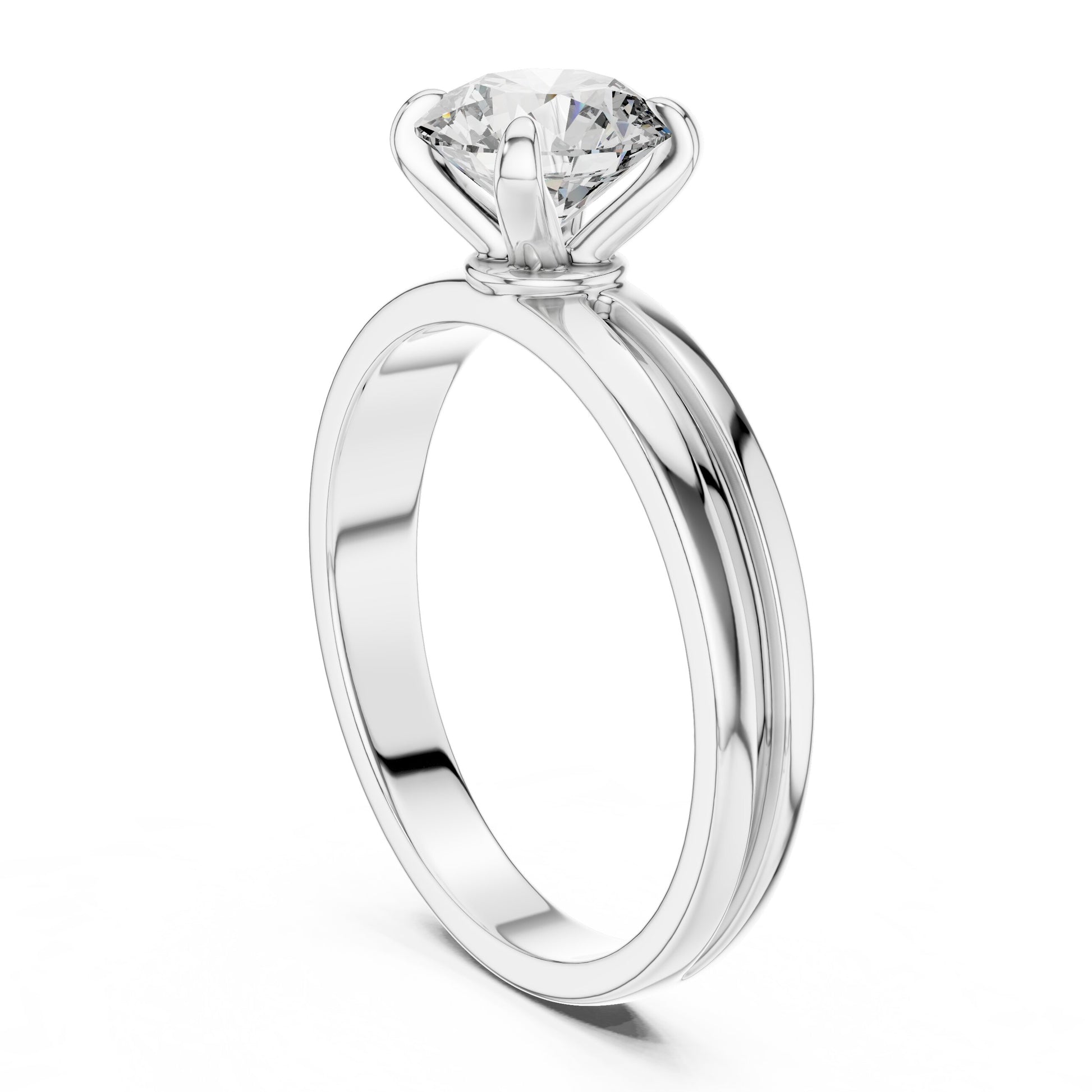 Round Solitaire Lab Grown Diamond Ring