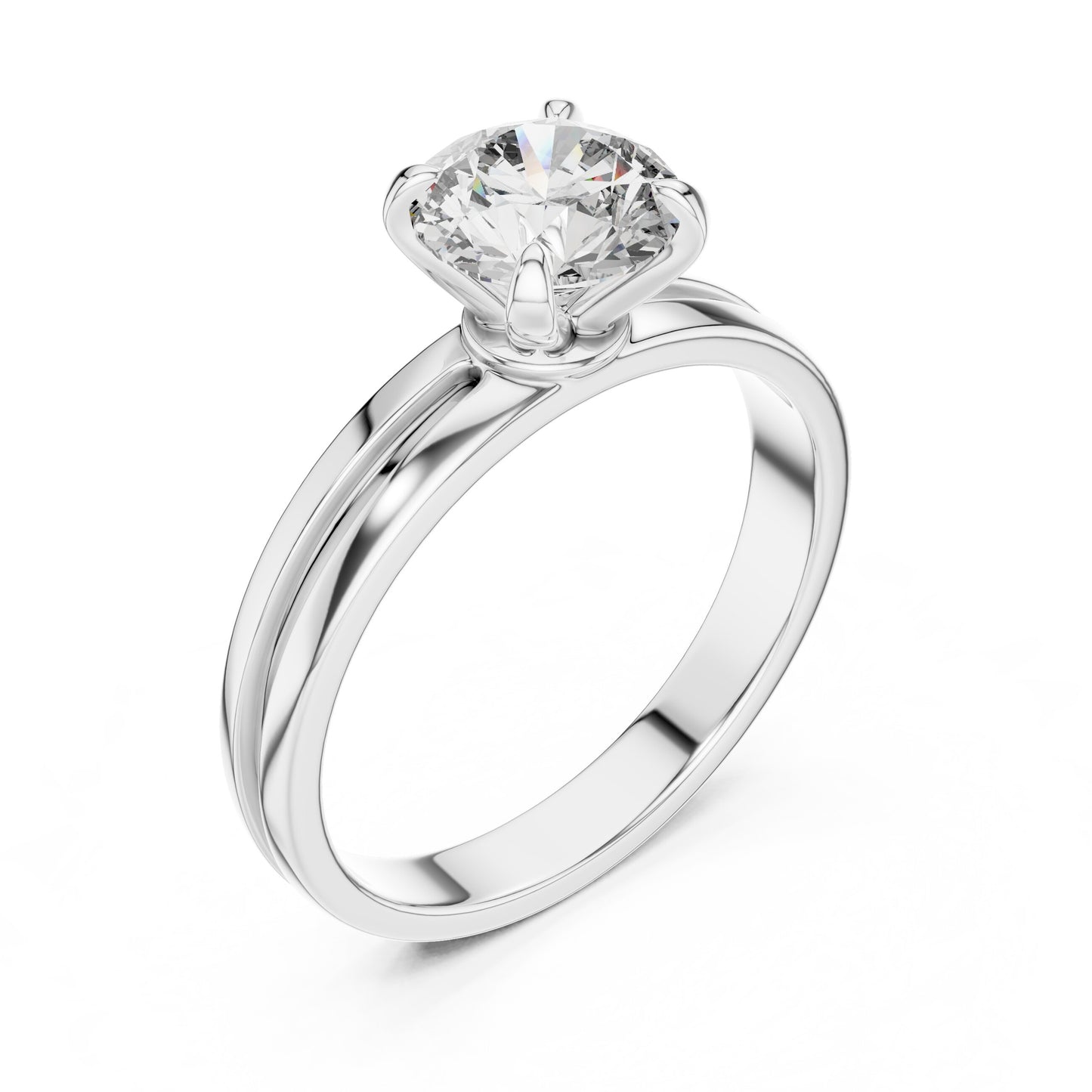 Round Solitaire Lab Grown Diamond Ring
