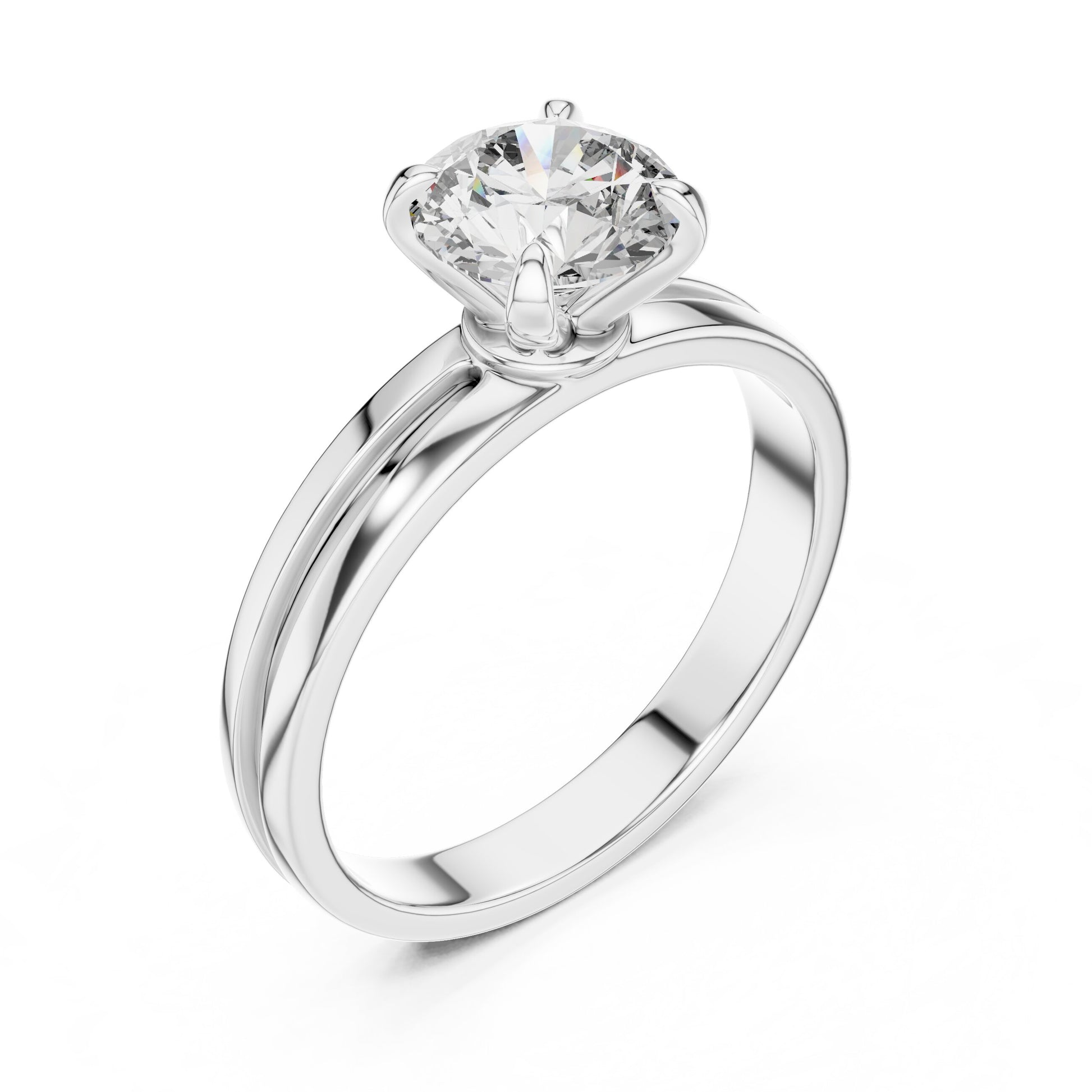 Round Solitaire Lab Grown Diamond Ring