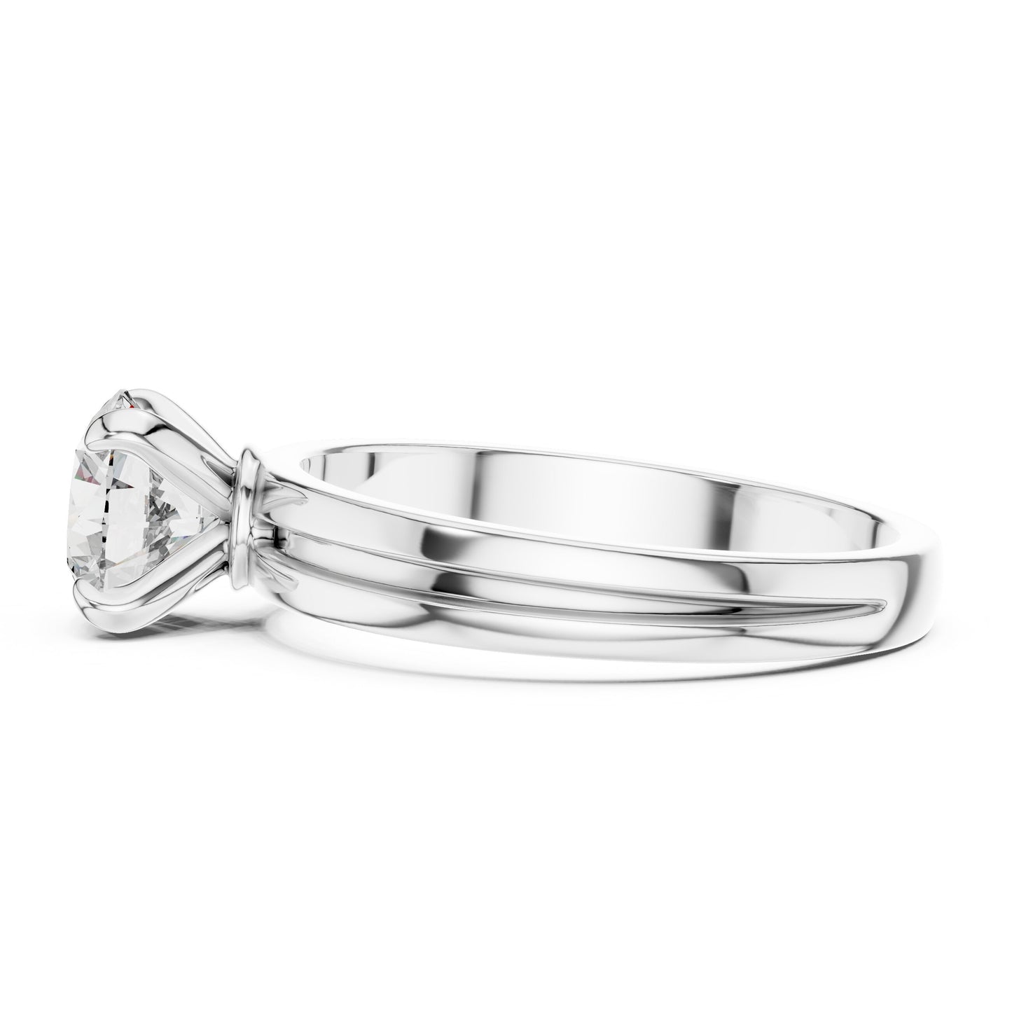 Round Solitaire Lab Grown Diamond Ring