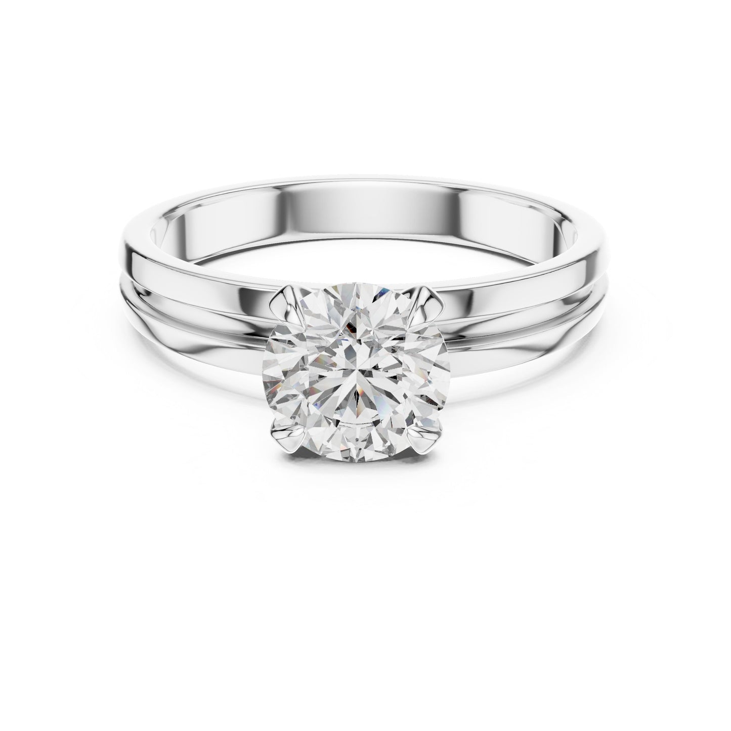 Round Solitaire Lab Grown Diamond Ring
