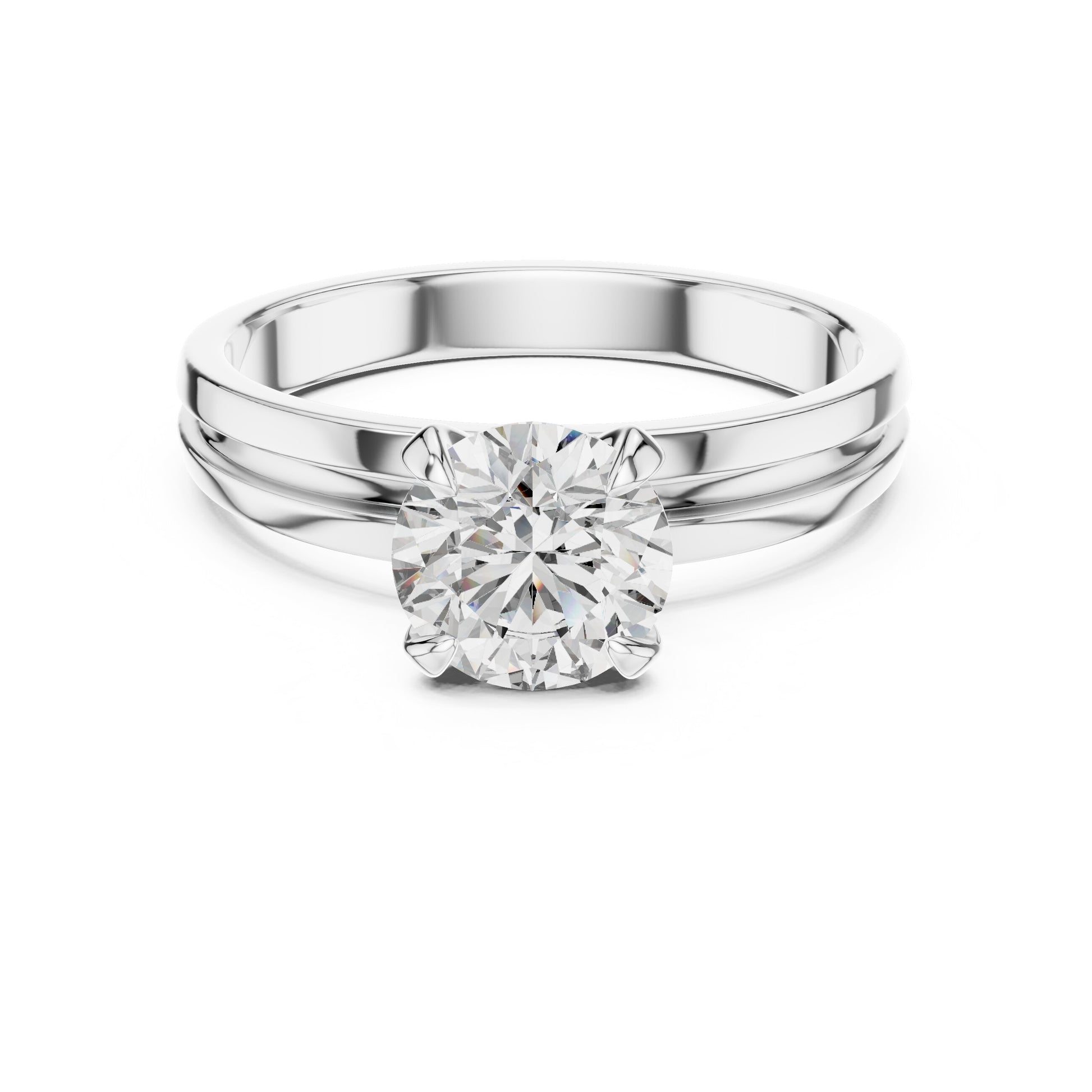 Round Solitaire Lab Grown Diamond Ring