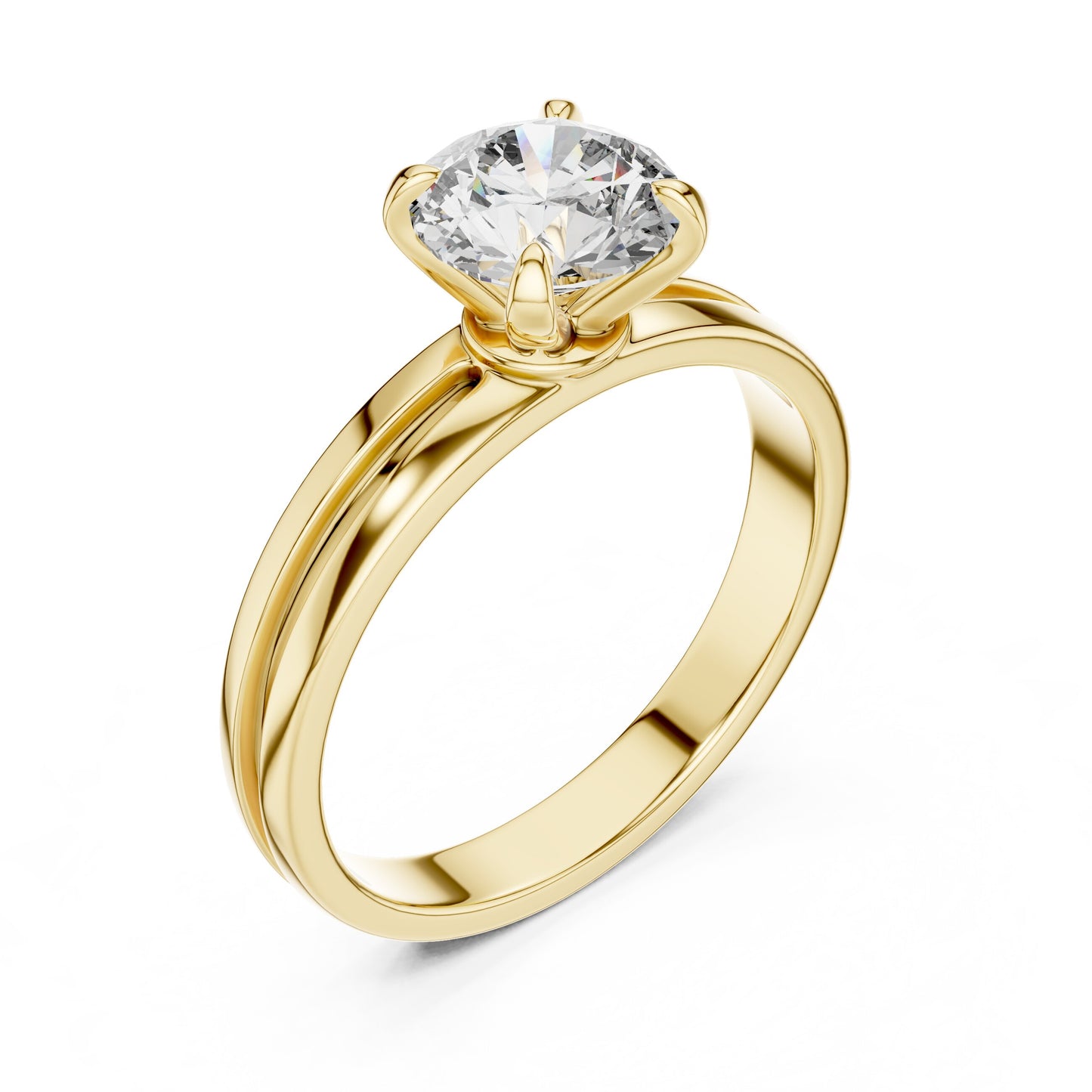 Round Solitaire Lab Grown Diamond Ring