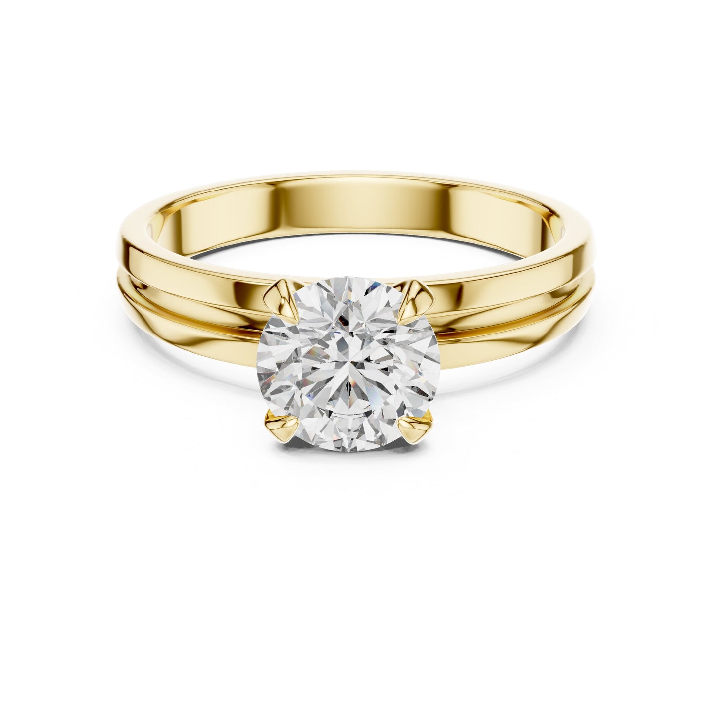 Round Solitaire Lab Grown Diamond Ring