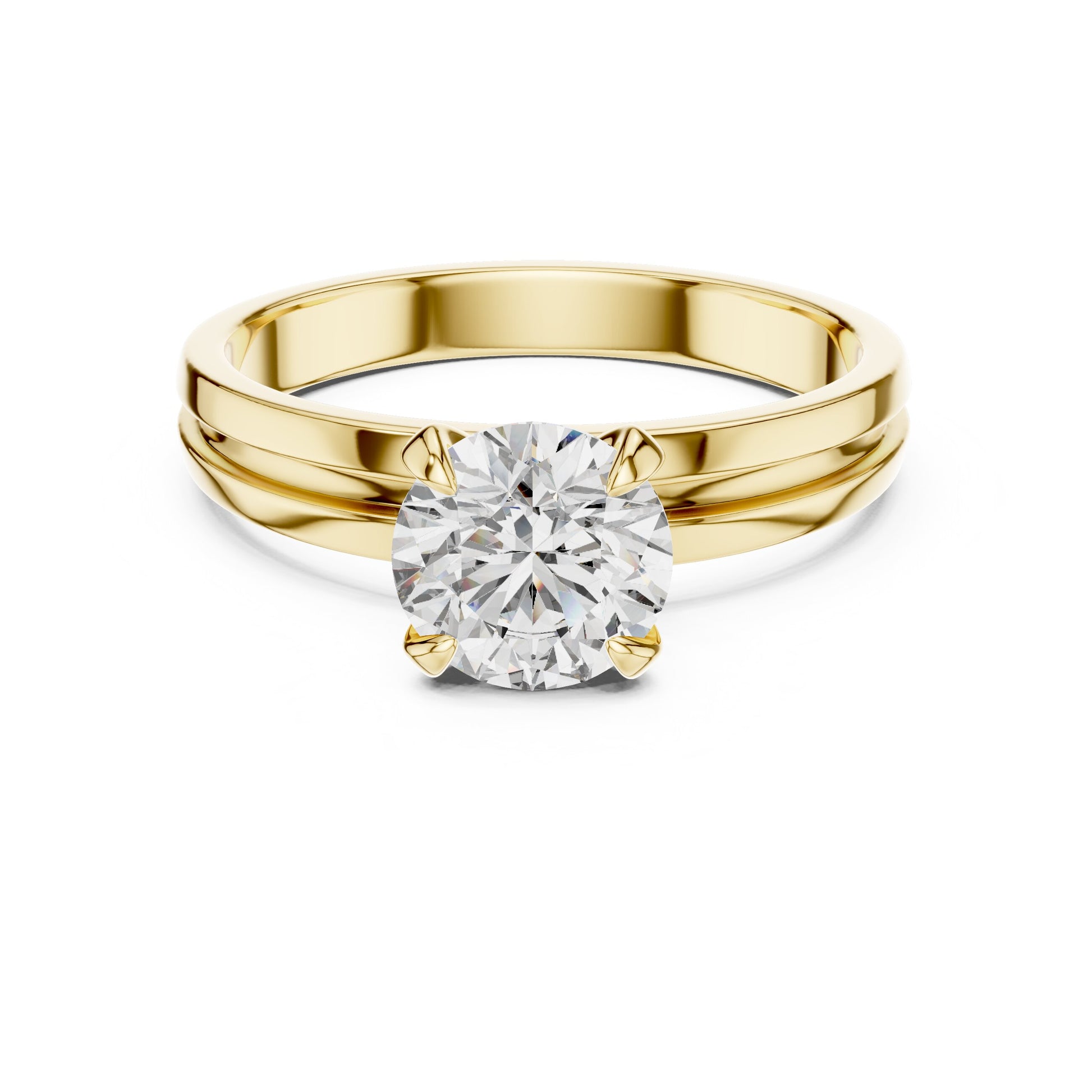 Round Solitaire Lab Grown Diamond Ring