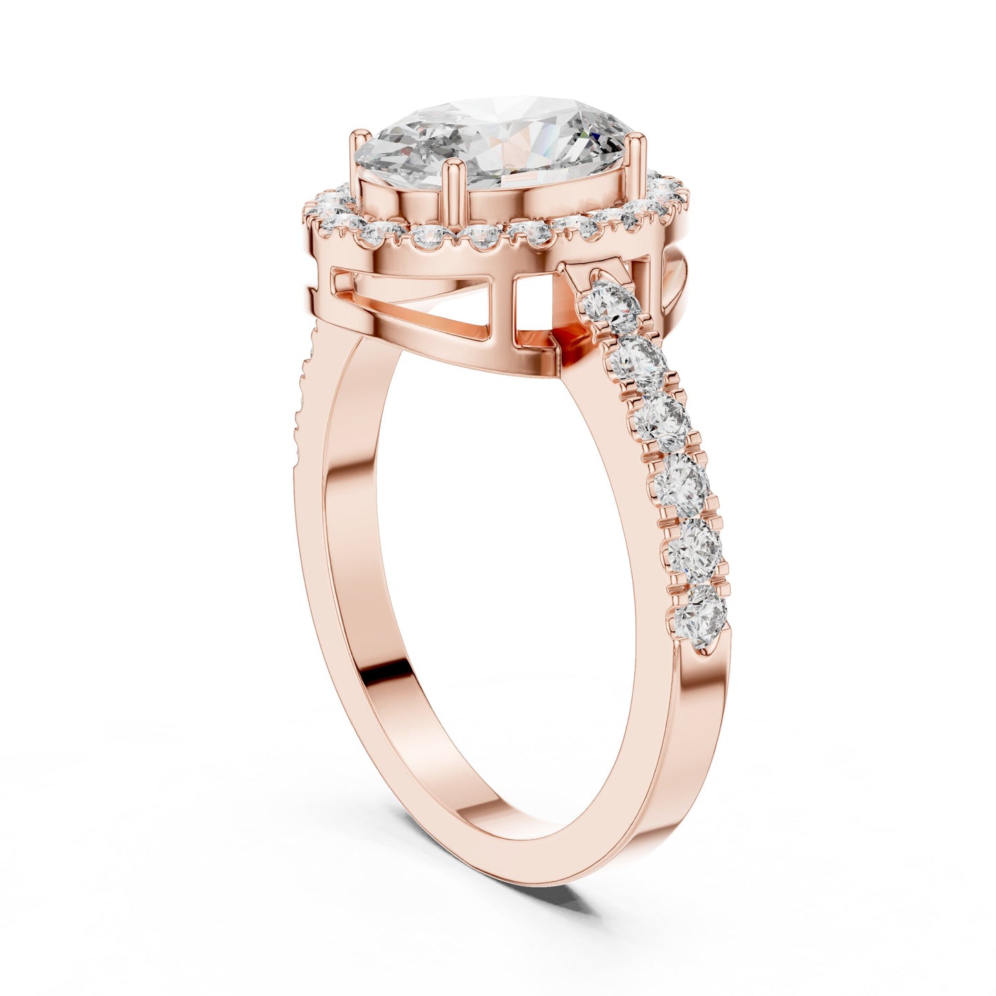 Oval Halo Lab Grown Diamond Ring