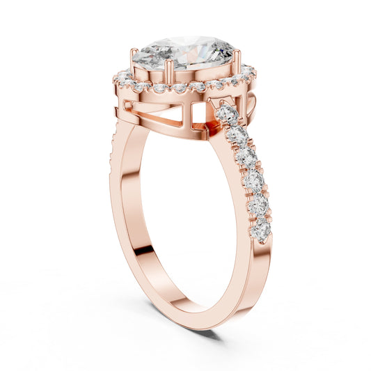 Oval Halo Lab Grown Diamond Ring