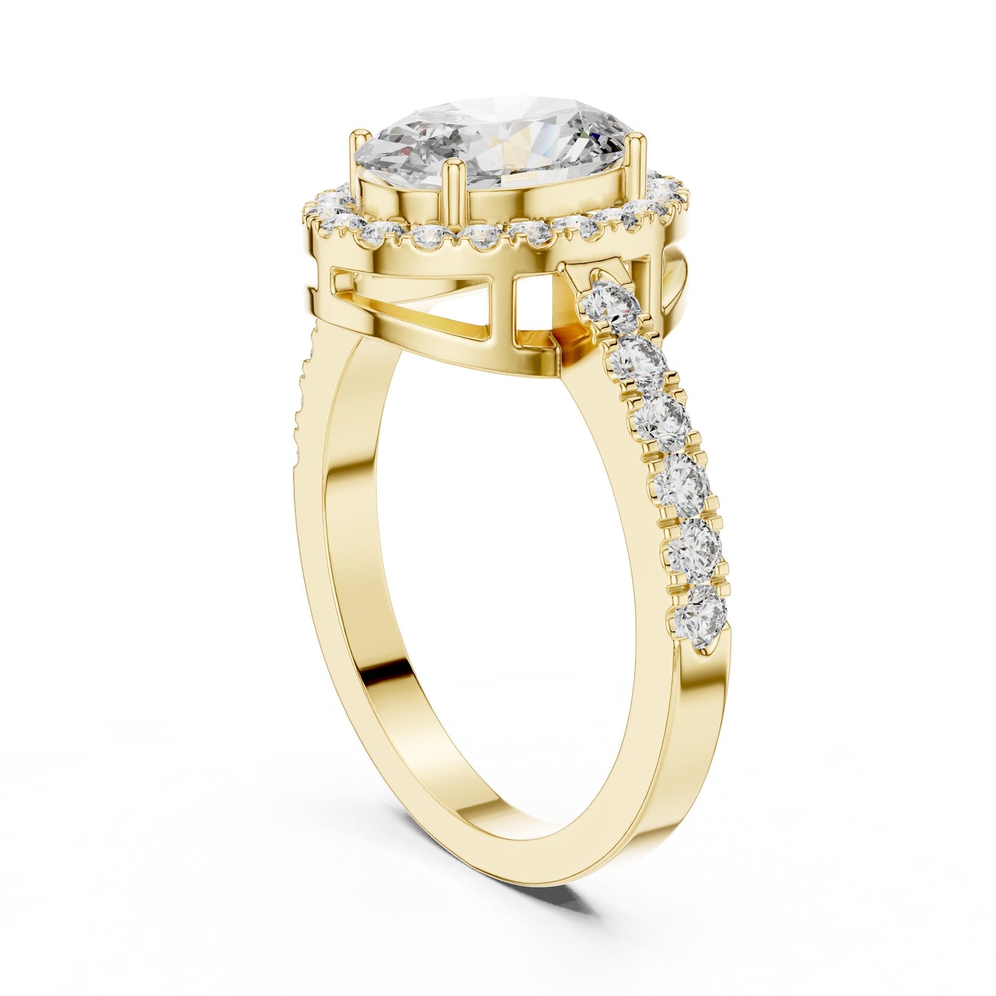 Oval Halo Lab Grown Diamond Ring