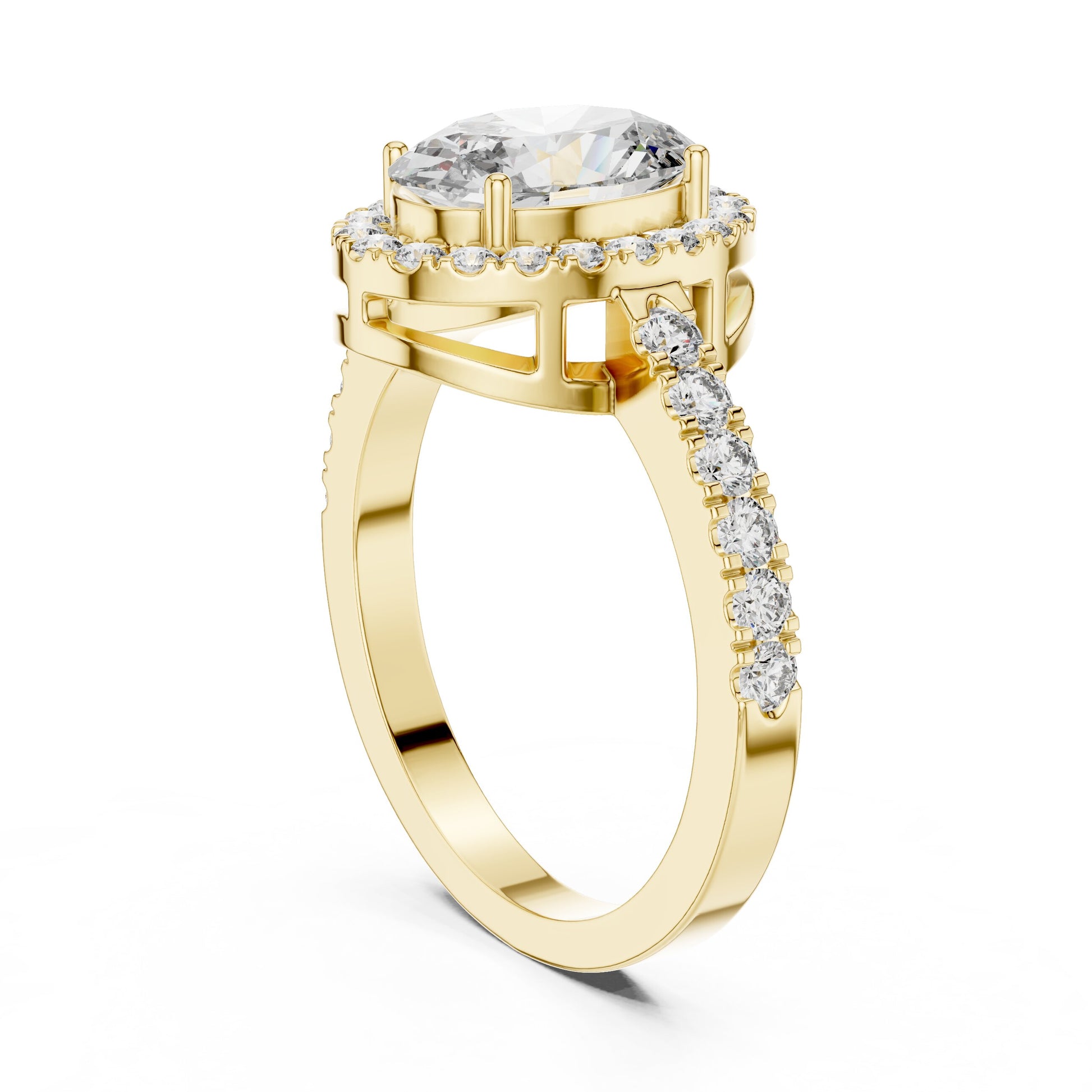 Oval Halo Lab Grown Diamond Ring