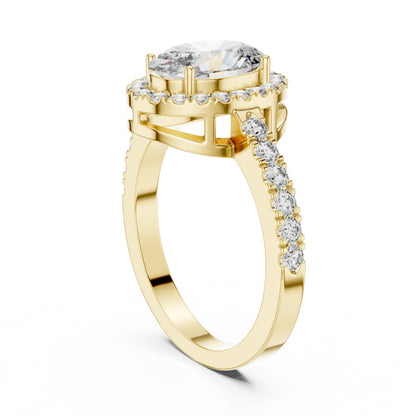 Oval Halo Lab Grown Diamond Ring