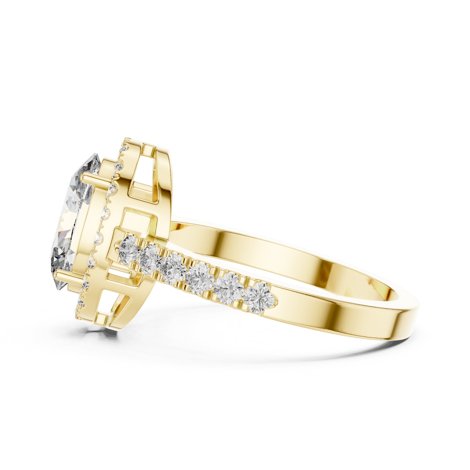 Oval Halo Lab Grown Diamond Ring