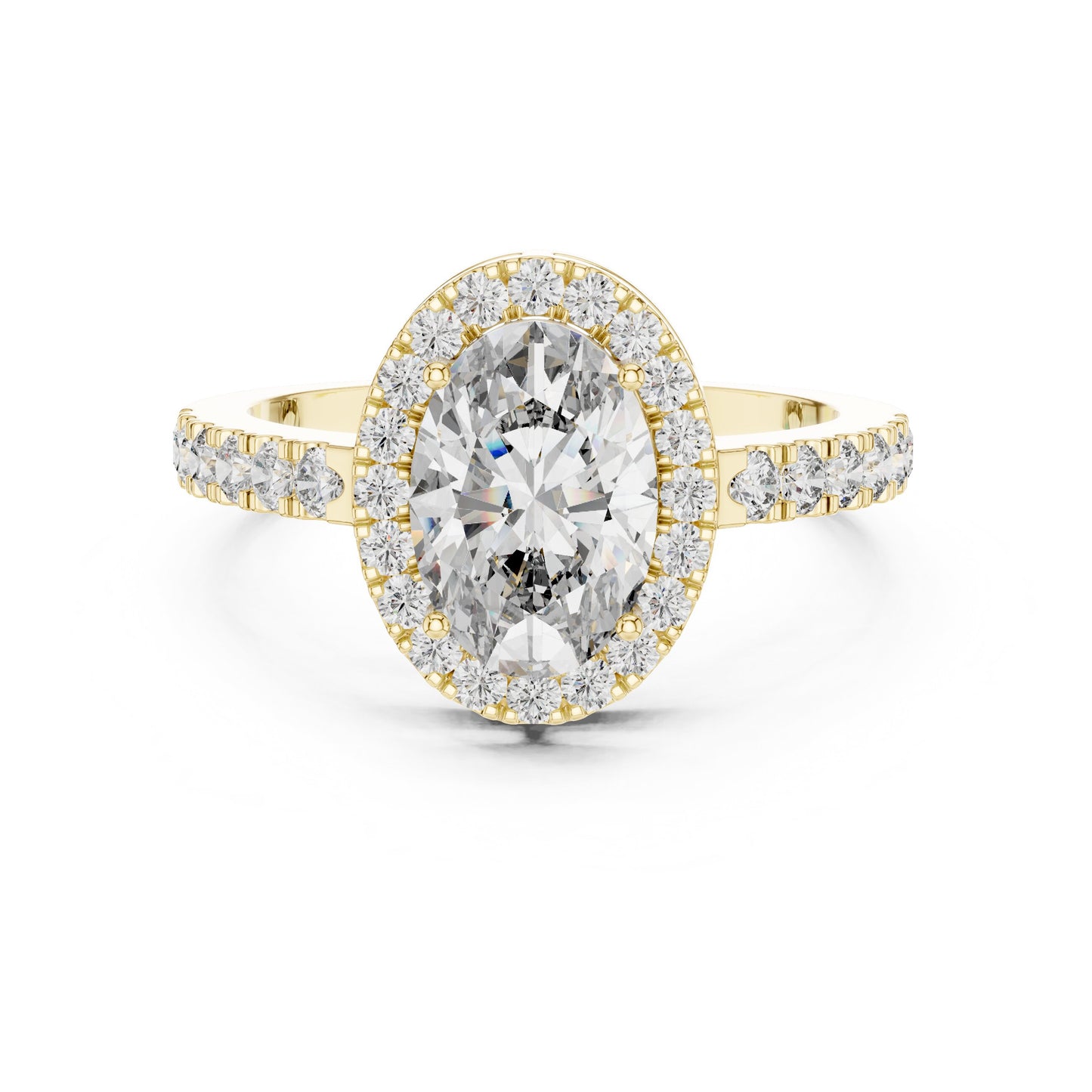 Oval Halo Lab Grown Diamond Ring