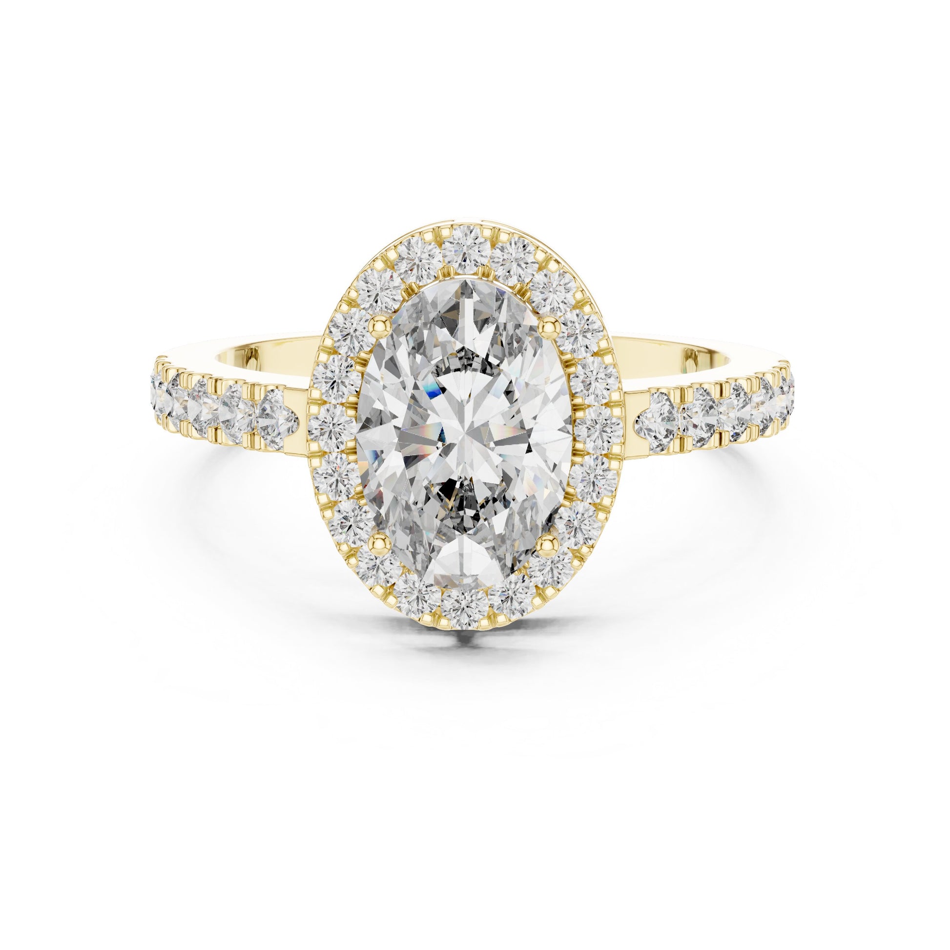 Oval Halo Lab Grown Diamond Ring