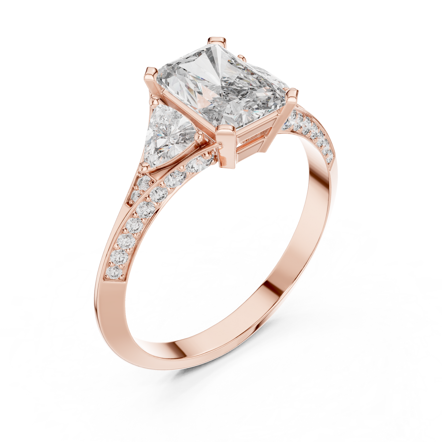 Mixed Shape Lab Grown Diamond Side Stone Ring