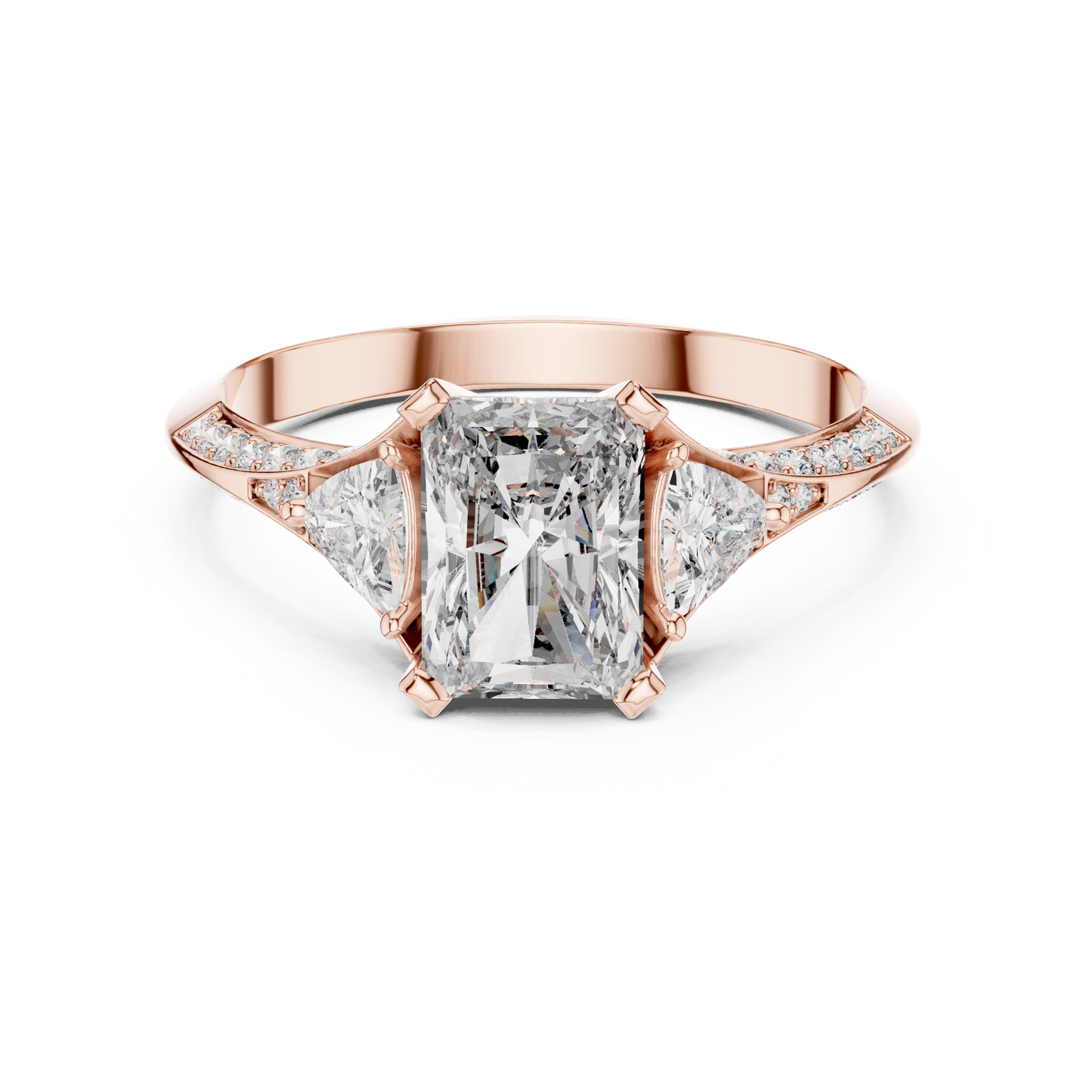 Mixed Shape Lab Grown Diamond Side Stone Ring