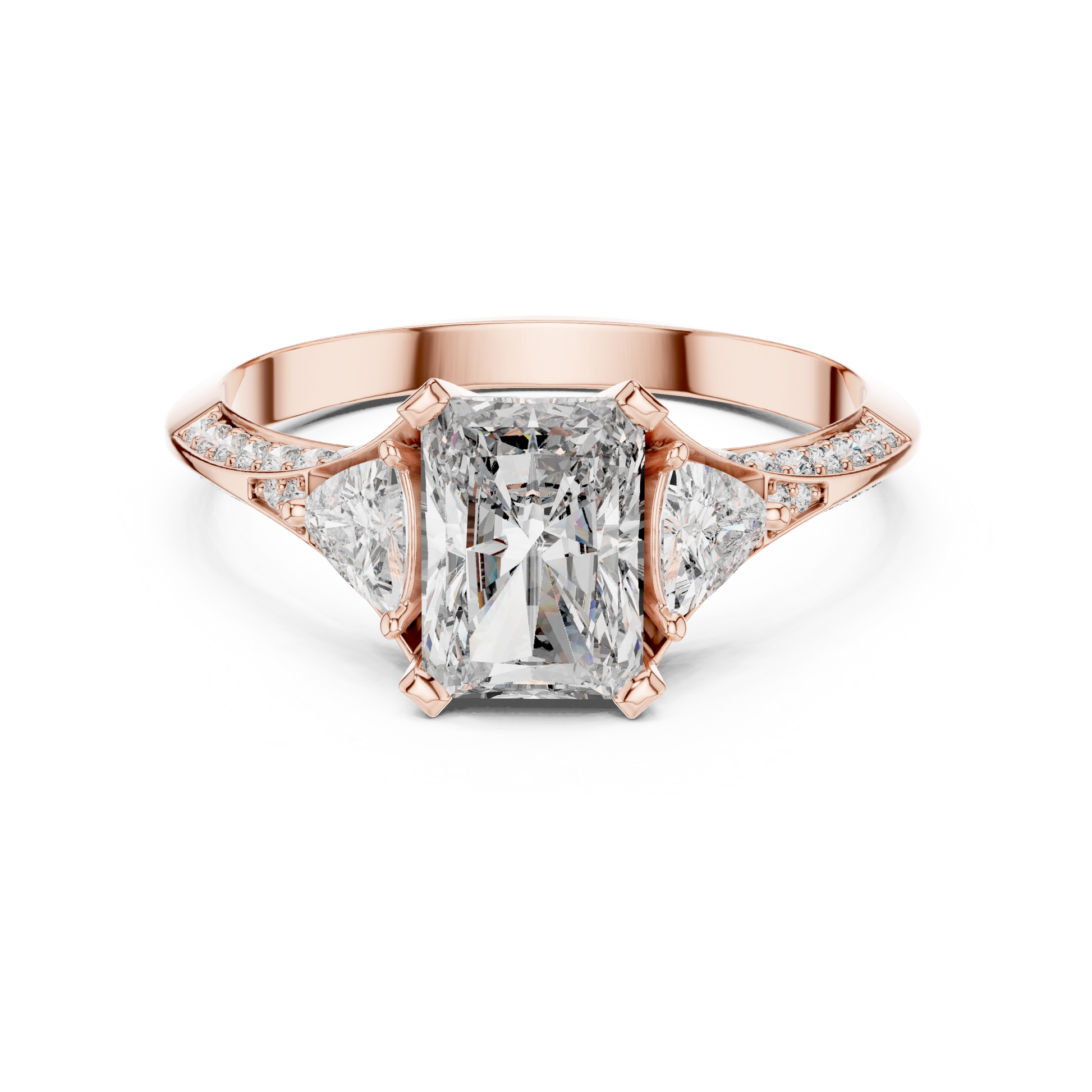 Mixed Shape Lab Grown Diamond Side Stone Ring