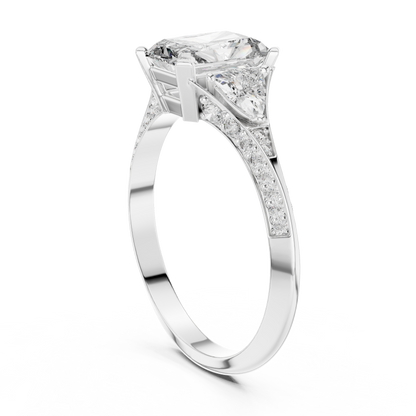 Mixed Shape Lab Grown Diamond Side Stone Ring