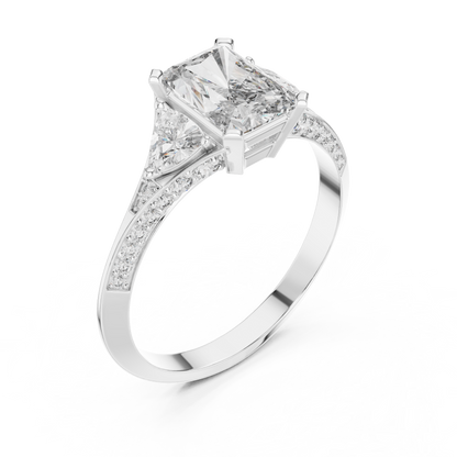 Mixed Shape Lab Grown Diamond Side Stone Ring