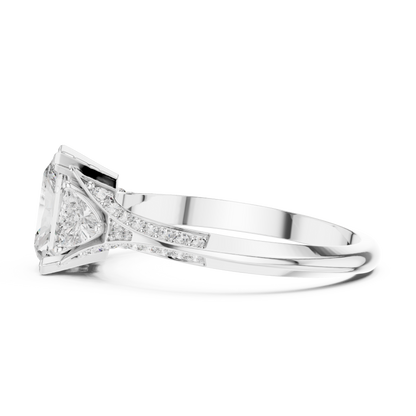 Mixed Shape Lab Grown Diamond Side Stone Ring