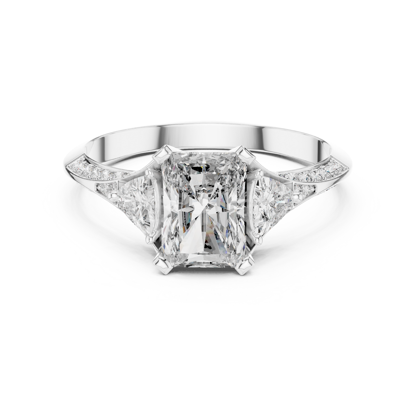 Mixed Shape Lab Grown Diamond Side Stone Ring