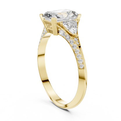 Mixed Shape Lab Grown Diamond Side Stone Ring