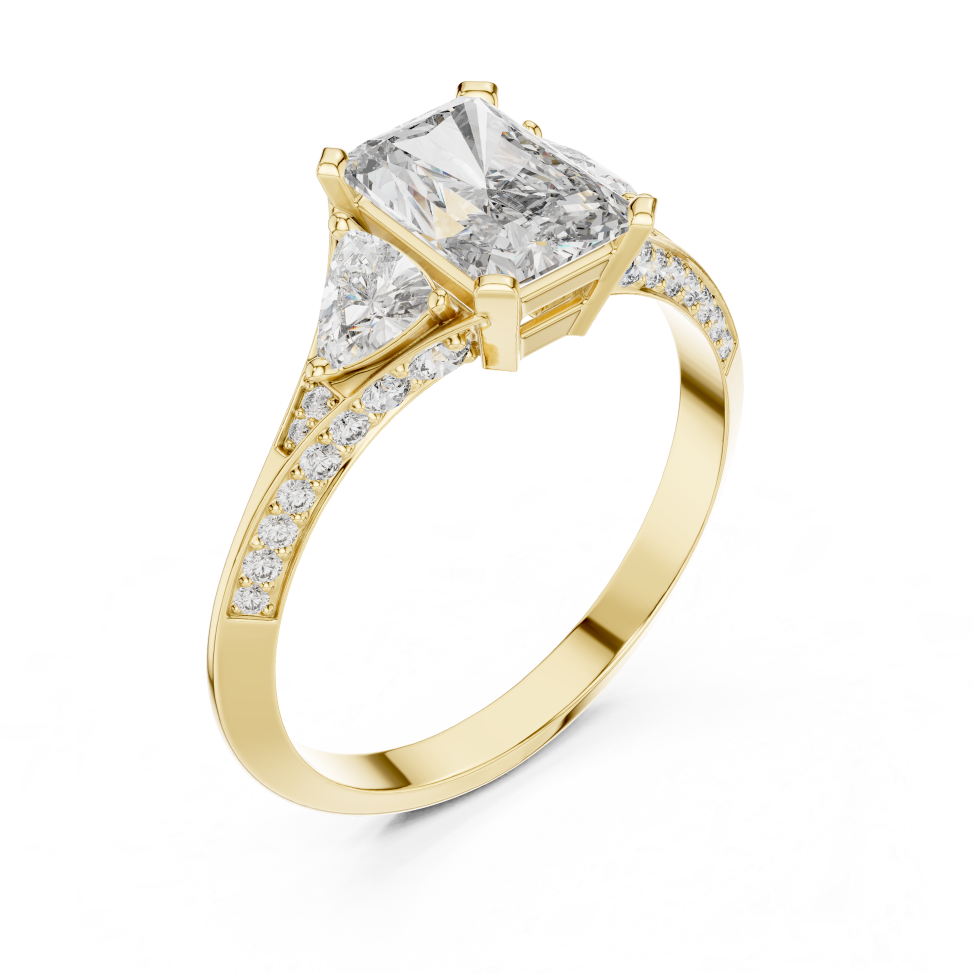 Mixed Shape Lab Grown Diamond Side Stone Ring