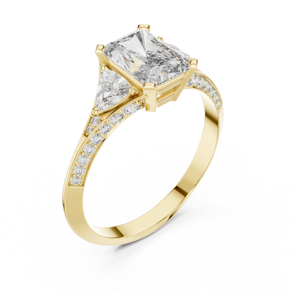 Mixed Shape Lab Grown Diamond Side Stone Ring