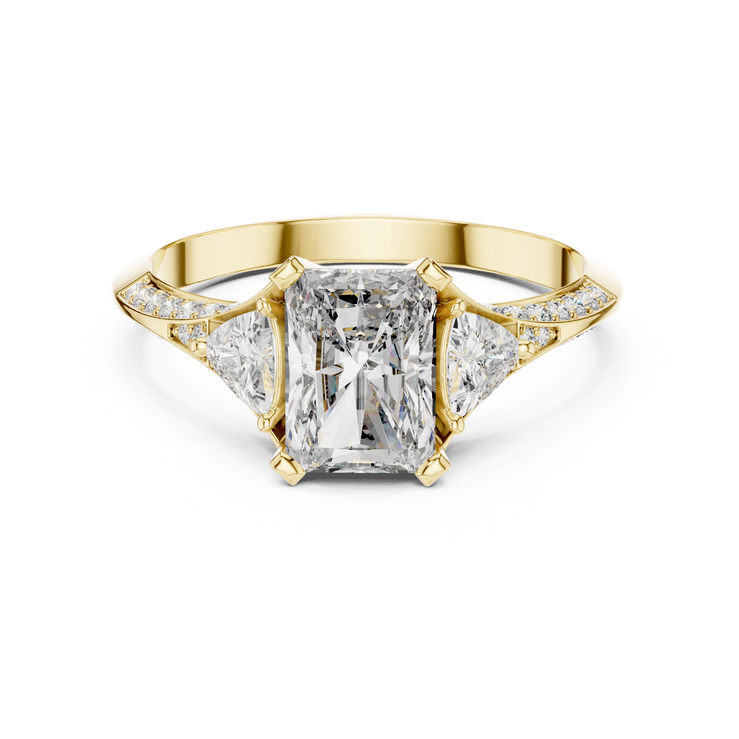 Mixed Shape Lab Grown Diamond Side Stone Ring