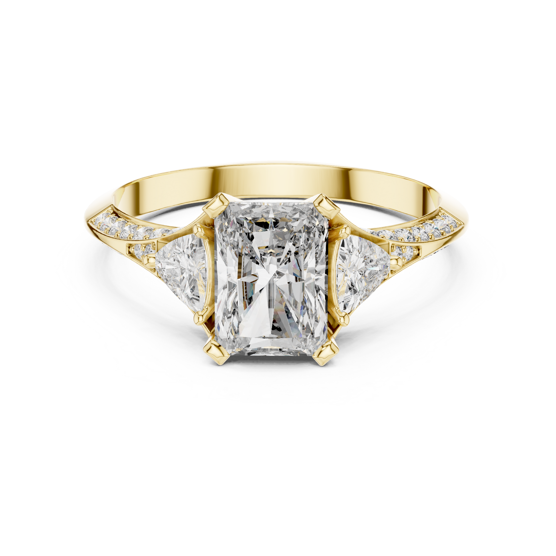 Mixed Shape Lab Grown Diamond Side Stone Ring
