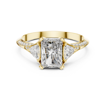 Mixed Shape Lab Grown Diamond Side Stone Ring